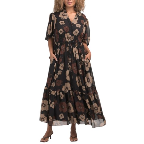 TAYLOR Plus Chiffon Dress - Picture 1 of 2